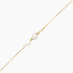 Bracelet Elysia Or Jaune Perle De Culture Oxyde De Zirconium