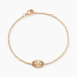 Bracelet Embrasement Plaqué Or Jaune Oxyde De Zirconium