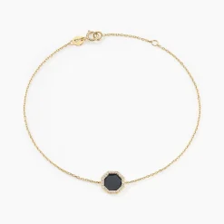 Bracelet Enos Or Jaune Oxyde De Zirconium