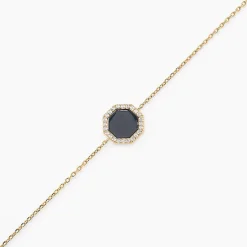 Bracelet Enos Or Jaune Oxyde De Zirconium