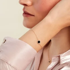 Bracelet Enos Or Jaune Oxyde De Zirconium