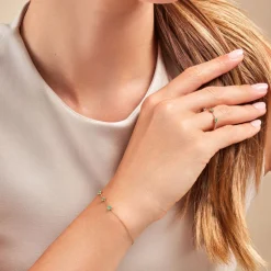 Bracelet Esmerald Rendez-vous Or Jaune Emeraude