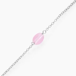 Bracelet Evren Argent Blanc Pierre De Synthese