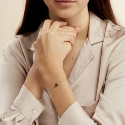 Bracelet Evren Argent Blanc Pierre De Synthese