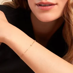 Bracelet Falling Star Or Jaune Oxyde De Zirconium