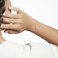 Bracelet Fatos Plaqué Or Jaune Oxyde De Zirconium