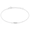 Bracelet Feath Argent Blanc Oxyde De Zirconium