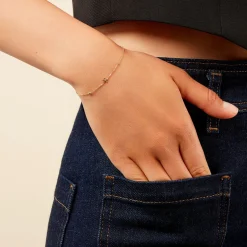 Bracelet Fenton Or Jaune Oxyde De Zirconium