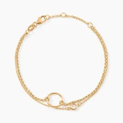 Bracelet Flo Plaqué Or Jaune Oxyde De Zirconium