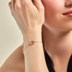 Bracelet Florica Or Jaune Calcédoine