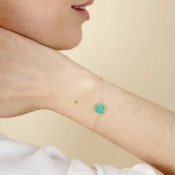 Bracelet Florica Or Jaune Malachite