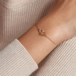 Bracelet Foma Or Jaune Oxyde De Zirconium