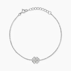 Bracelet Fortunata Argent Blanc Oxyde De Zirconium