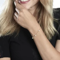 Bracelet Friea Or Jaune Perle De Culture