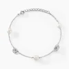 Bracelet Gaetane Argent Blanc Perle De Culture Oxyde De Zirconium