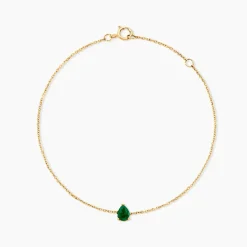 Bracelet Gathbiyya Or Jaune Emeraude