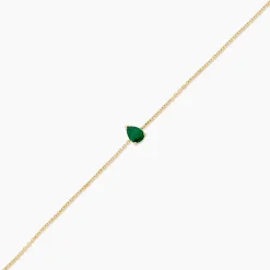 Bracelet Gathbiyya Or Jaune Emeraude