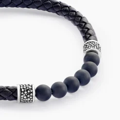 Bracelet Genaelleae Acier Blanc Agate