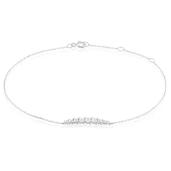 Bracelet Georas Or Blanc Oxyde