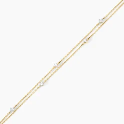 Bracelet Giordano Or Jaune Diamant Synthétique