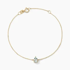 Bracelet Goutte Or Jaune Topaze