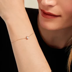 Bracelet Goutte Or Jaune Topaze