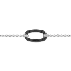 Bracelet Greta Argent Blanc Céramique Et Oxyde De Zirconium