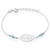 Bracelet Grethel Argent Blanc Turquoise