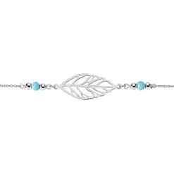 Bracelet Grethel Argent Blanc Turquoise