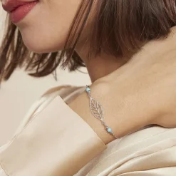 Bracelet Grethel Argent Blanc Turquoise