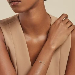 Bracelet Hajnal Or Jaune Topaze Oxyde De Zirconium