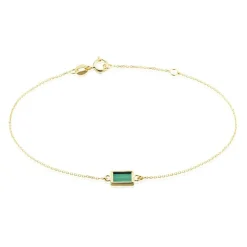 Bracelet Hallie Or Jaune Malachite