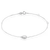 Bracelet Hildana Or Blanc Oxyde De Zirconium