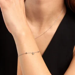 Bracelet Honey Argent Blanc Oxyde De Zirconium