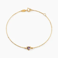 Bracelet Icarus Or Jaune Améthyste