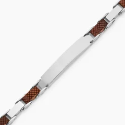 Bracelet Identité Acier Blanc Jorg