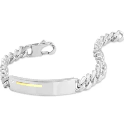Bracelet Identité Adoline Acier Blanc Diamant