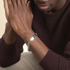 Bracelet Identité Adoline Acier Blanc Diamant