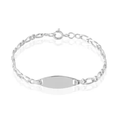 Bracelet Identité Anilo Argent Blanc
