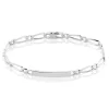 Bracelet Identité Anilo Argent Blanc