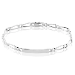 Bracelet Identité Anilo Argent Blanc