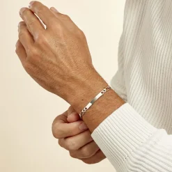 Bracelet Identité Anilo Argent Blanc