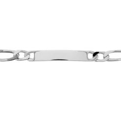 Bracelet Identité Anilo Maille Alternee 1/1 Argent Blanc