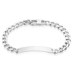 Bracelet Identité Argent Blanc Casper