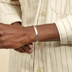 Bracelet Identité Argent Blanc Casper