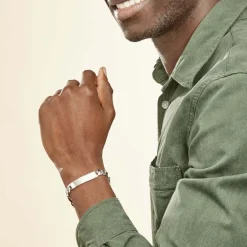 Bracelet Identité Argent Blanc Vivian