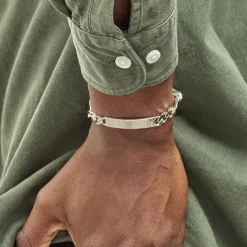 Bracelet Identité Argent Blanc Vivian