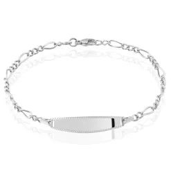 Bracelet Identité Bartolomee Or Blanc