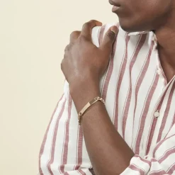 Bracelet Identité Bixente Plaqué Or Jaune