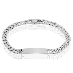 Bracelet Identité Casper Argent Blanc